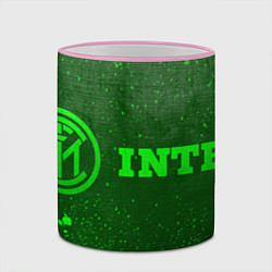 Кружка 3D Inter - green gradient по-горизонтали, цвет: 3D-розовый кант — фото 2
