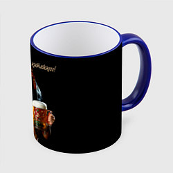 Кружка 3D Все дуреют с этого китайского, цвет: 3D-синий кант