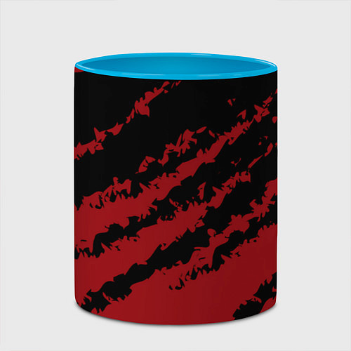 Кружка цветная The color is red and black / 3D-Белый + небесно-голубой – фото 2