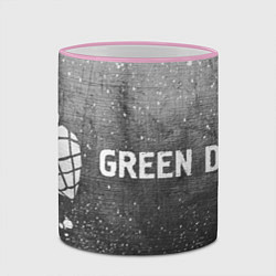 Кружка 3D Green Day - grey gradient по-горизонтали, цвет: 3D-розовый кант — фото 2