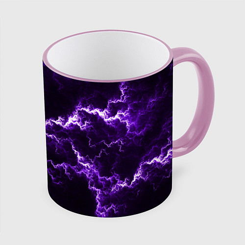 Кружка цветная Lightning / 3D-Розовый кант – фото 1