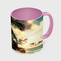 Кружка 3D The island, цвет: 3D-белый + розовый
