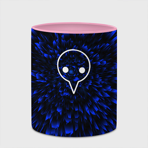 Кружка цветная Evangelion blue energy / 3D-Белый + розовый – фото 2