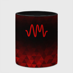 Кружка 3D Arctic Monkeys red poly, цвет: 3D-белый + черный — фото 2