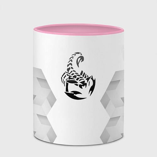 Кружка цветная Scorpions white poly / 3D-Белый + розовый – фото 2