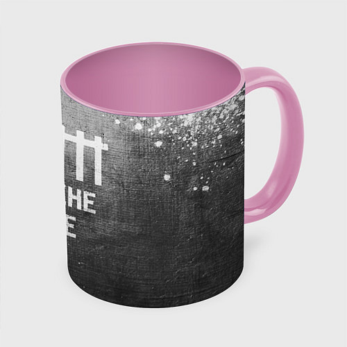 Кружка цветная Depeche Mode - grey gradient / 3D-Белый + розовый – фото 1