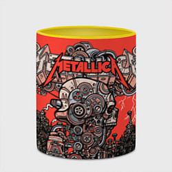 Кружка 3D Metallica - iron skeleton, цвет: 3D-белый + желтый — фото 2