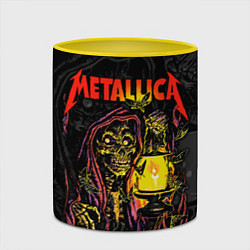 Кружка 3D Metallica - skeleton with a lantern, цвет: 3D-белый + желтый — фото 2
