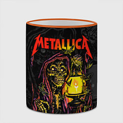 Кружка 3D Metallica - skeleton with a lantern, цвет: 3D-оранжевый кант — фото 2