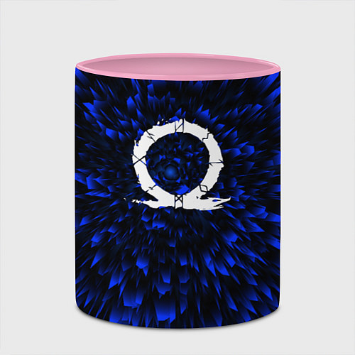 Кружка цветная God of War blue energy / 3D-Белый + розовый – фото 2