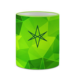 Кружка 3D Bring Me the Horizon green poly, цвет: 3D-светло-зеленый кант — фото 2