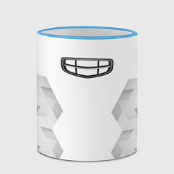Кружка 3D Geely white poly, цвет: 3D-небесно-голубой кант — фото 2