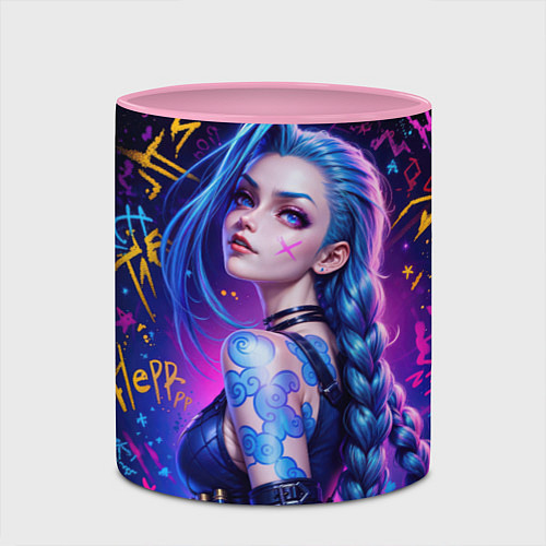 Кружка цветная Powder / 3D-Белый + розовый – фото 2