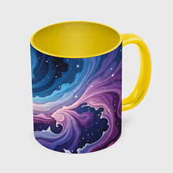 Кружка цветная Космическая волна