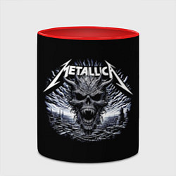 Кружка 3D Metallica - horned skull, цвет: 3D-белый + красный — фото 2