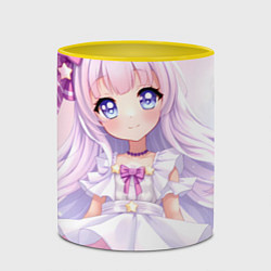 Кружка 3D Аниме в светлых оттенках, цвет: 3D-белый + желтый — фото 2