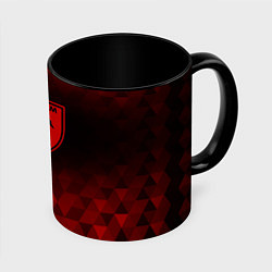Кружка 3D West Ham red poly, цвет: 3D-белый + черный