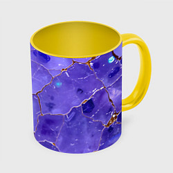 Кружка цветная Срез аметиста