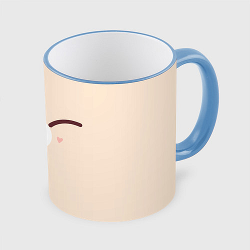 Кружка цветная FoxINy skzoo / 3D-Небесно-голубой кант – фото 1