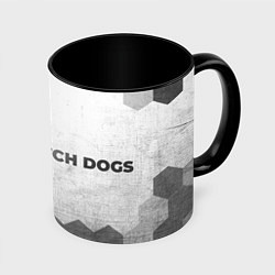 Кружка 3D Watch Dogs - white gradient по-горизонтали, цвет: 3D-белый + черный