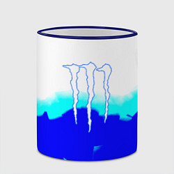 Кружка 3D Monster energy abstraction, цвет: 3D-синий кант — фото 2