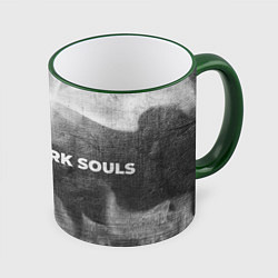 Кружка 3D Dark Souls - grey gradient по-горизонтали, цвет: 3D-зеленый кант