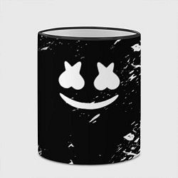 Кружка 3D Marshmello брызги красок, цвет: 3D-черный кант — фото 2