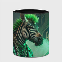 Кружка 3D Cyperpunk zebra, цвет: 3D-белый + черный — фото 2