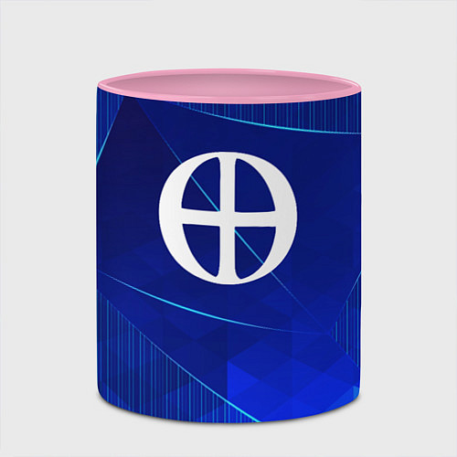 Кружка цветная Blue Exorcist blue poly / 3D-Белый + розовый – фото 2