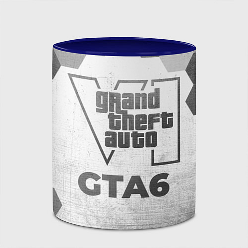 Кружка цветная GTA6 - white gradient / 3D-Белый + синий – фото 2