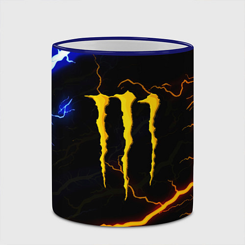 Кружка цветная Monster energy storm / 3D-Синий кант – фото 2