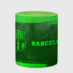 Кружка 3D Barcelona - green gradient по-горизонтали, цвет: 3D-белый + светло-зеленый — фото 2