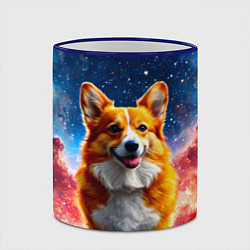 Кружка 3D Корги и космическое небо, цвет: 3D-синий кант — фото 2