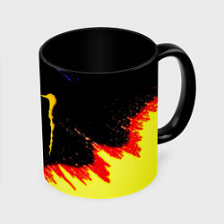 Кружка 3D Monster energy огненные краски, цвет: 3D-белый + черный