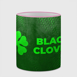 Кружка 3D Black Clover - green gradient по-горизонтали, цвет: 3D-розовый кант — фото 2