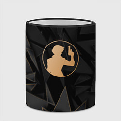 Кружка 3D Cowboy Bebop golden poly, цвет: 3D-черный кант — фото 2