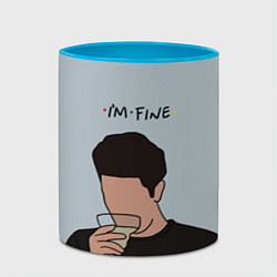 Кружка 3D Ross - im fine, цвет: 3D-белый + небесно-голубой — фото 2