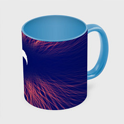 Кружка 3D Date A Live red energy, цвет: 3D-белый + небесно-голубой