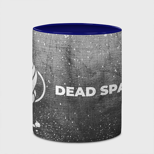 Кружка цветная Dead Space - grey gradient по-горизонтали / 3D-Белый + синий – фото 2