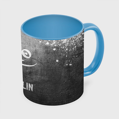 Кружка цветная Led Zeppelin - grey gradient / 3D-Белый + небесно-голубой – фото 1