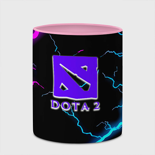 Кружка цветная Dota неоновый шторм / 3D-Белый + розовый – фото 2