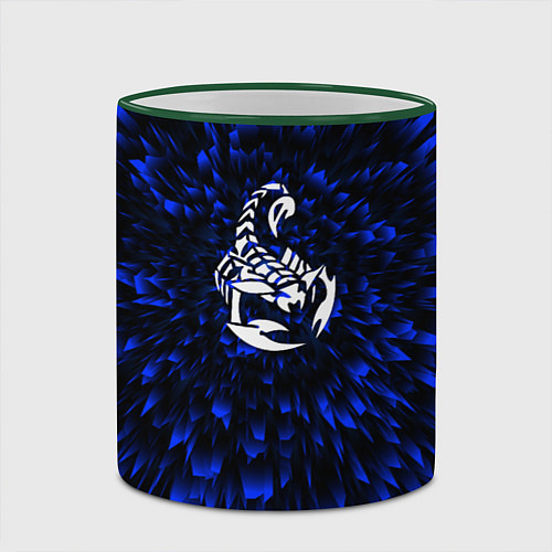Кружка цветная Scorpions blue energy / 3D-Зеленый кант – фото 2