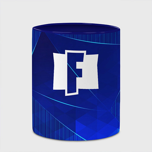 Кружка цветная Fortnite blue poly / 3D-Белый + синий – фото 2