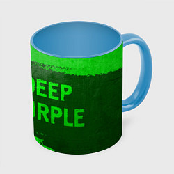 Кружка 3D Deep Purple - green gradient по-горизонтали, цвет: 3D-белый + небесно-голубой