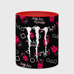 Кружка 3D Monster energy x Ojingeo geim, цвет: 3D-белый + красный — фото 2