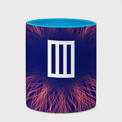 Кружка 3D Paramore red energy, цвет: 3D-белый + небесно-голубой — фото 2