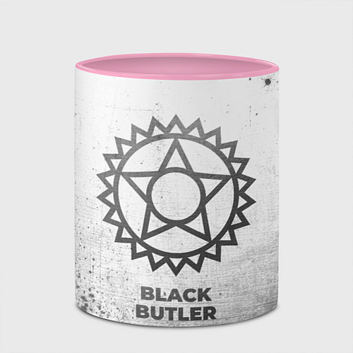 Кружка цветная Black Butler - white gradient / 3D-Белый + розовый – фото 2
