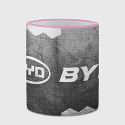 Кружка 3D BYD - grey gradient по-горизонтали, цвет: 3D-розовый кант — фото 2