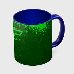 Кружка 3D Chevrolet - green gradient, цвет: 3D-белый + синий