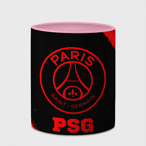 Кружка цветная PSG - red gradient / 3D-Белый + розовый – фото 2